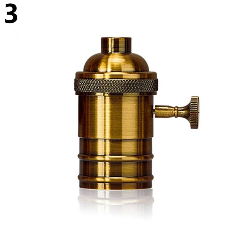 Vintage E26 E27 Hängeleuchte Lampe Birnenfassung Schalter Edison Schraube Sockel With On/off gold von Joom DACH