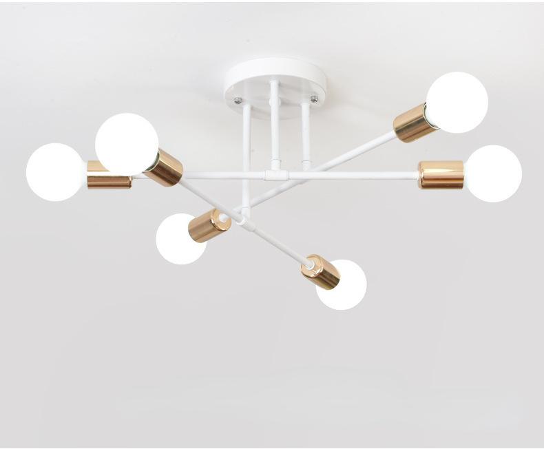 Vintage Eisen Deckenleuchten Kronleuchter 6 Steckdosen Beleuchtung Nordic Modern Home Wohnzimmer Schlafzimmer Deckenlampe Leuchten 6000k von Joom DACH