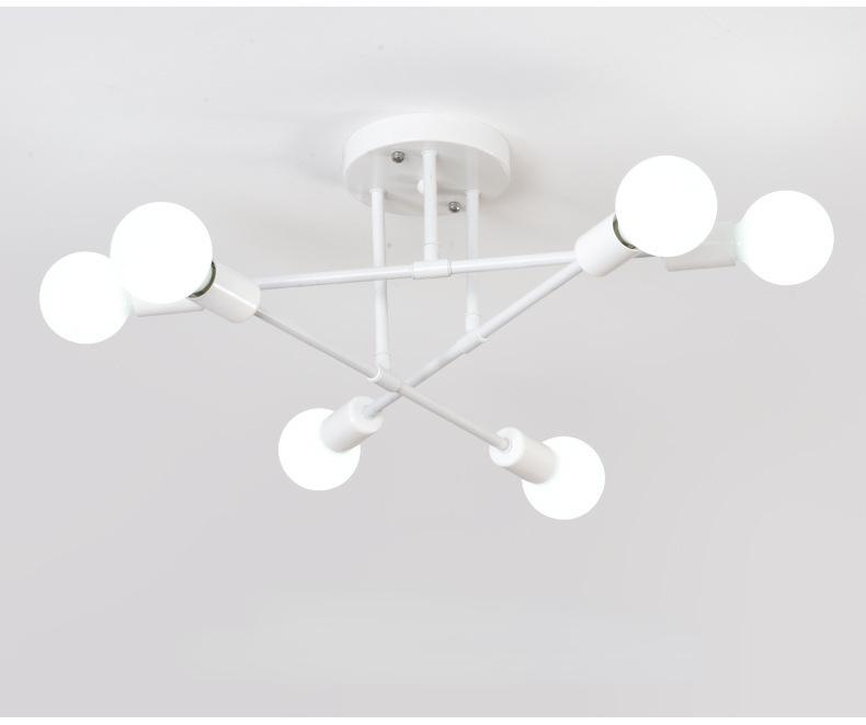 Vintage Eisen Deckenleuchten Kronleuchter 6 Steckdosen Beleuchtung Nordic Modern Home Wohnzimmer Schlafzimmer Deckenlampe Leuchten No Bulb von Joom DACH