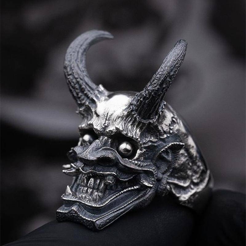 Vintage Herren 316l Edelstahl Schädel Wut Ring Punk Biker Skelett Ringe Für Männer Party Schmuck Geschenke 9 von Joom DACH