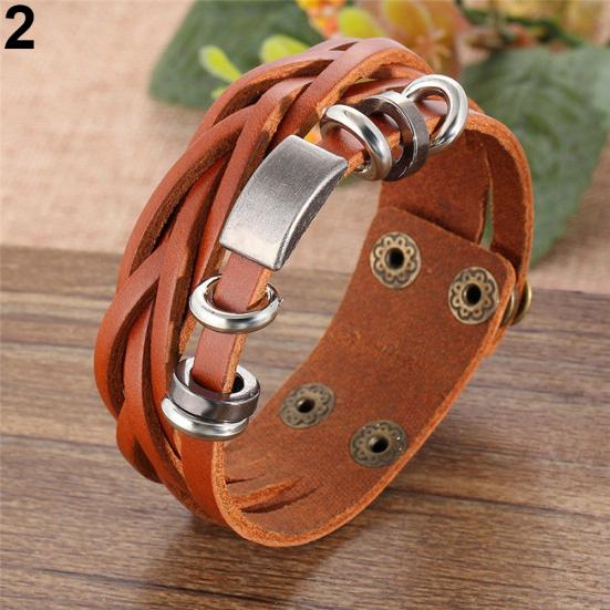 Vintage Herren Damen Kunstleder Mehrschichtiges Armband Armreif Schmuck Vintage Herren Damen Kunstleder Mehrschichtiges Armband Armreif Schmuck von Joom DACH