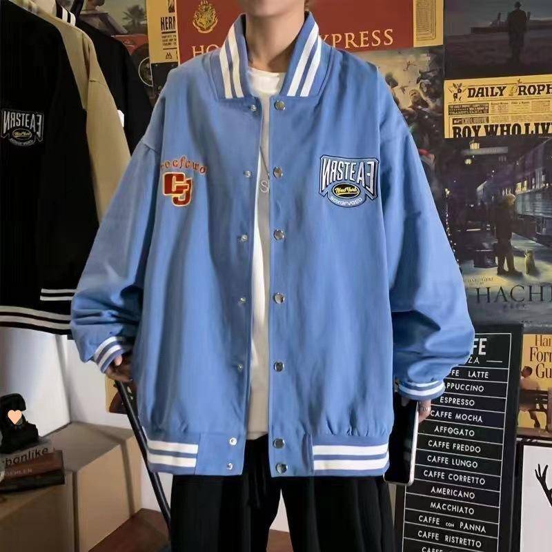 Vintage Herren Kurze Jacke Frühling und Herbst Jacke Männer und Frauen High Street Vintage Schwarz Casual 4XL von Joom DACH