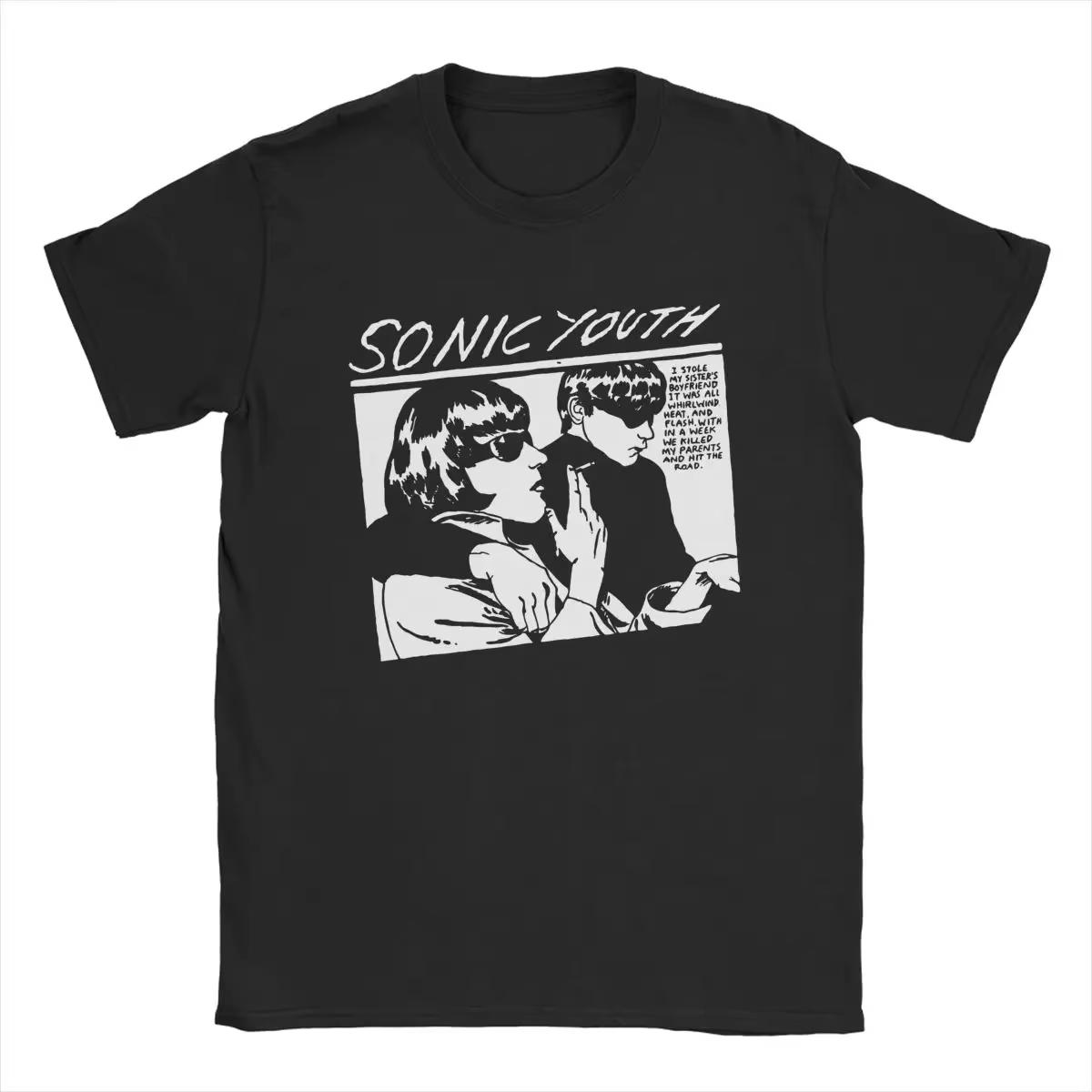 Vintage Hitze und Jugend Flash Sonic Youth T-Shirts Herren O-Ausschnitt 100% Baumwolle T-Shirt Musikband Kurzarm T-Shirts Große Größen Oberteile 4XL von Joom DACH