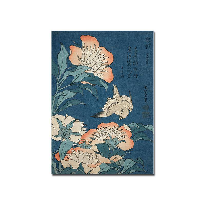 Vintage Japan Poster Mount Fuji Kunstdruck Hokusai Landschaft Leinwand Malerei Botanische Wand Bild Für Wohnzimmer Wohnkultur 40x50cm No Framed von Joom DACH