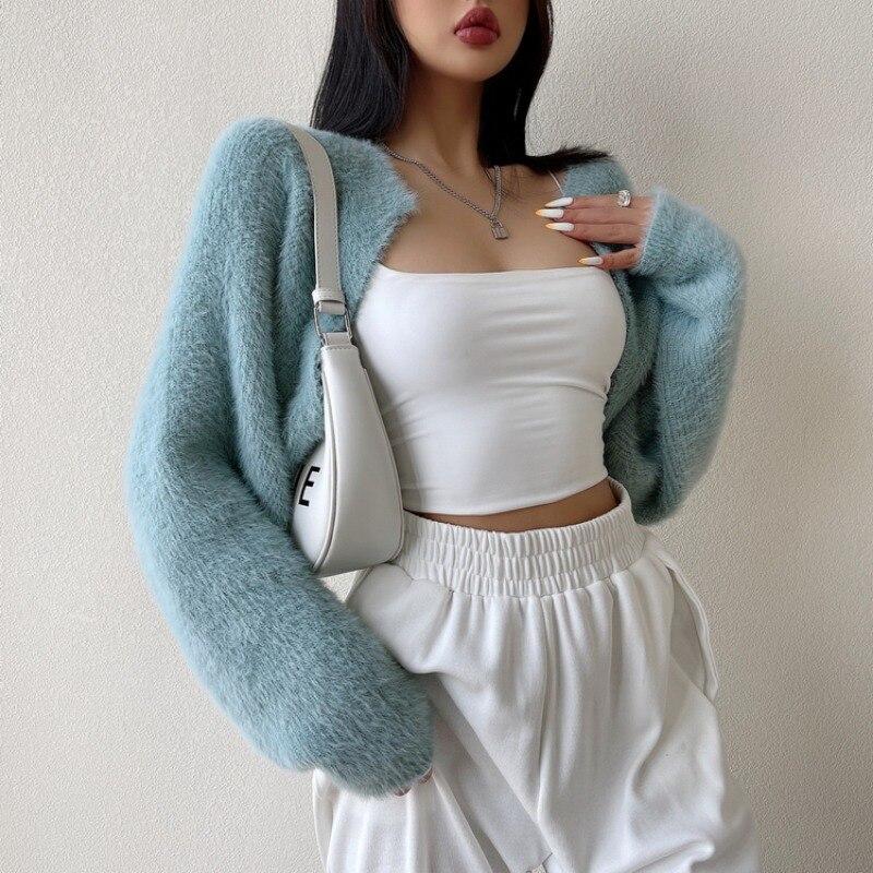 Vintage Lose Weiche Mohair Strickjacke Frauen Herbst Winter Warme Gestrickte Pullover Jacke Frau Faul Stil Dünne Kurze Strickjacken 28409 One Size orion-farbe Vintage Lose Weiche Mohair Strickjacke Frauen Herbst Winter Warme Gestrickte Pullover Jacke Frau Faul Stil Dünne Kurze Strickjacken 28409 One Size orion-farbe von Joom DACH
