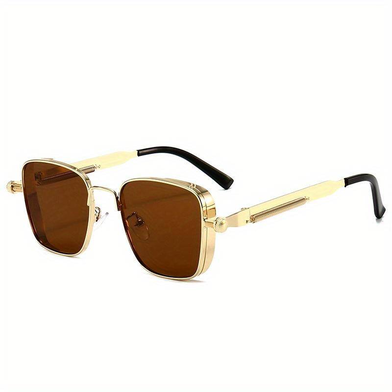 Vintage Metall Steampunk Sonnenbrille Männer Frauen Mode Quadratische Sonnenbrille Sonnenschutz Sonnenschutz Brille von Joom DACH