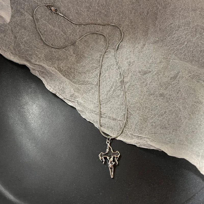 Vintage Mode Leder Seil Stern Anhänger Halskette für Frauen Männer Antik Silber Farbe Schmuck Zubehör Y2k Ästhetik von Joom DACH