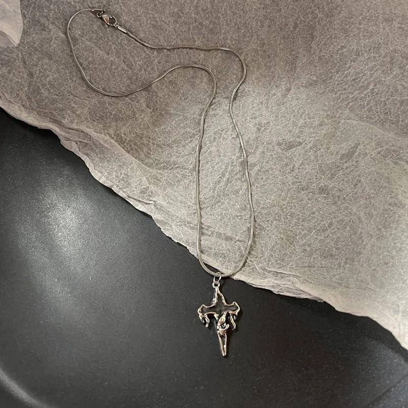 Vintage Mode Leder Seil Stern Anhänger Halskette für Frauen Männer Antik Silber Farbe Schmuck Zubehör Y2k Ästhetik von Joom DACH