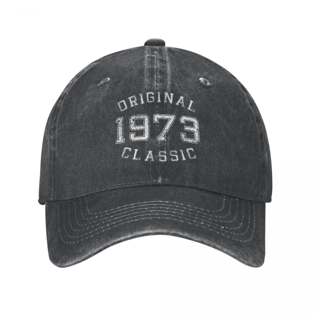 Vintage Original Classic 1973 Baseball Cap für Männer Frauen Distressed Cotton Sun Cap 50 Jahre alt Outdoor Workouts Geschenk Caps Hut One Size von Joom DACH