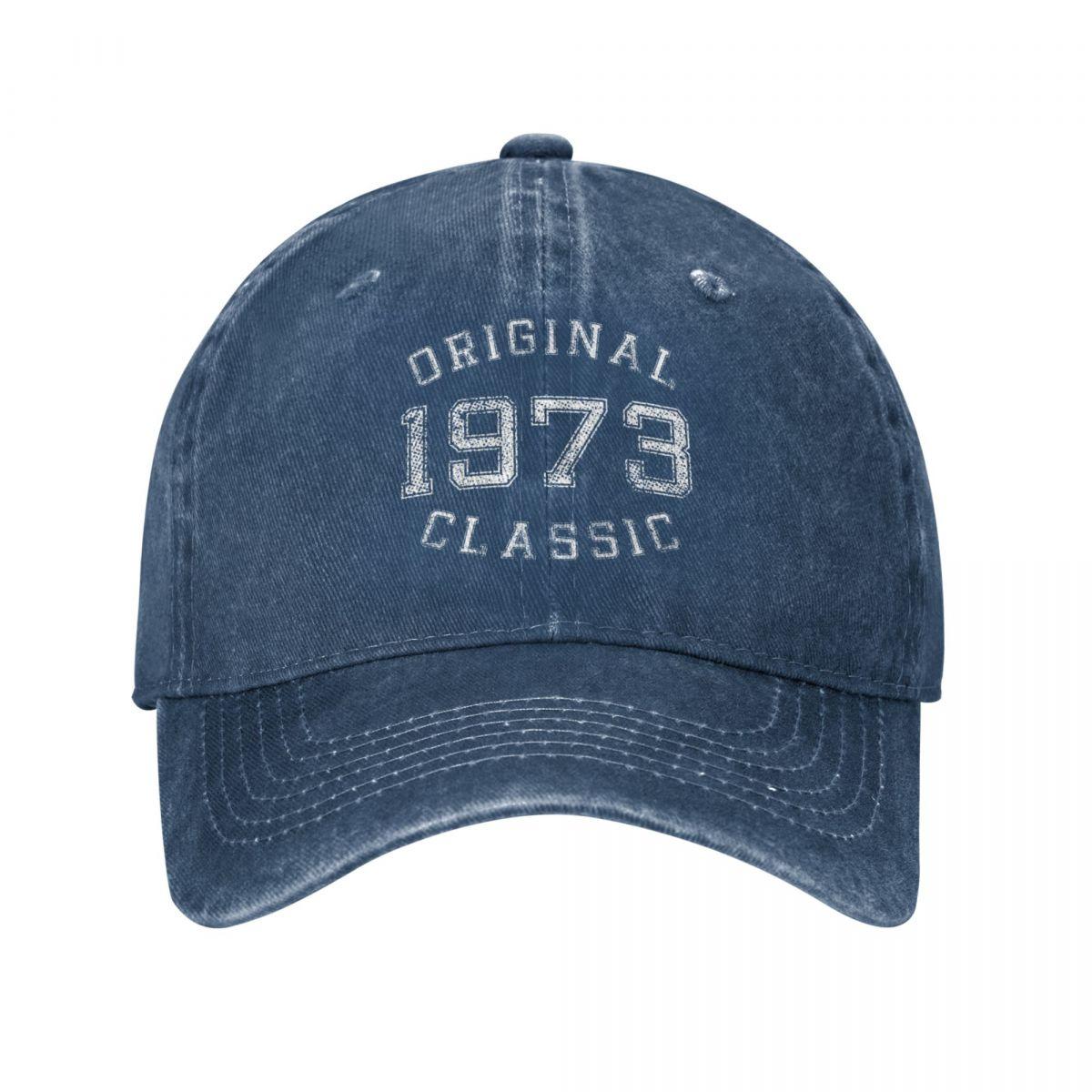 Vintage Original Classic 1973 Baseball Cap für Männer Frauen Distressed Cotton Sun Cap 50 Jahre alt Outdoor Workouts Geschenk Caps Hut One Size von Joom DACH