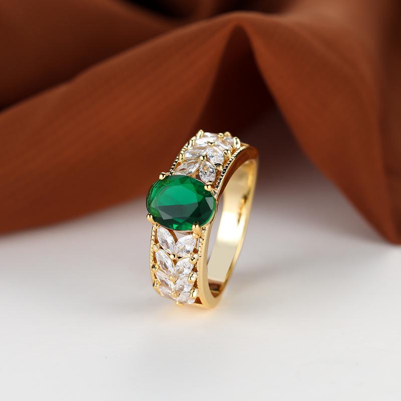 Vintage Palace Stil aushöhlen Grünen Stein Finger Ringe Für Dame Luxus Gold Farbe Hochzeit Ringe Schmuck Geschenke 7 grün von Joom DACH