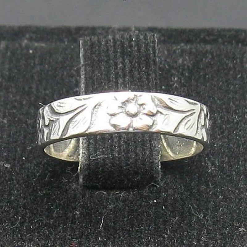 Vintage-Ring im Bohemian-Stil für Damen und Herren, zarter handgefertigter Ring mit geschnitzter Blume, Verlobung, Hochzeit, Schmuck, Geschenk 8 von Joom DACH