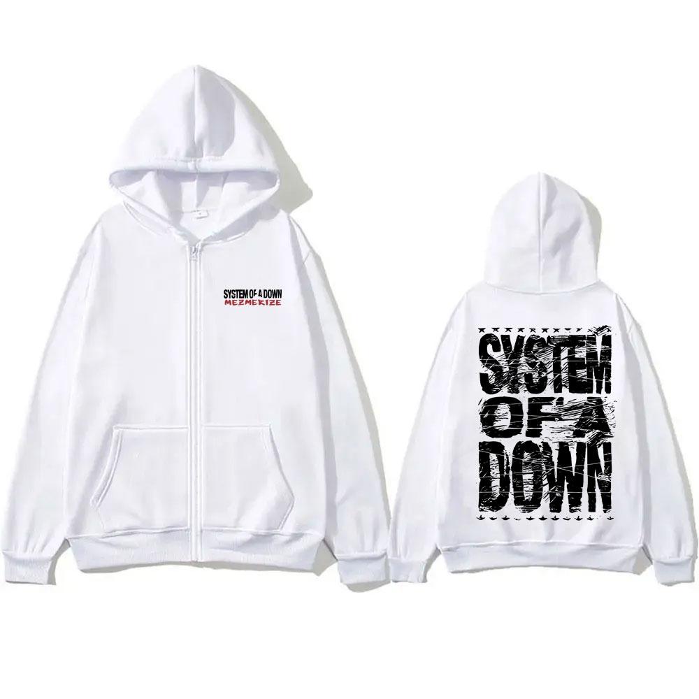 Vintage Rock Band System of A Down Mezmerize Print Reißverschluss Hoodie Männer Frauen Alternative Metal Musik Reißverschlussjacke Reißverschluss Hoodies 3XL von Joom DACH