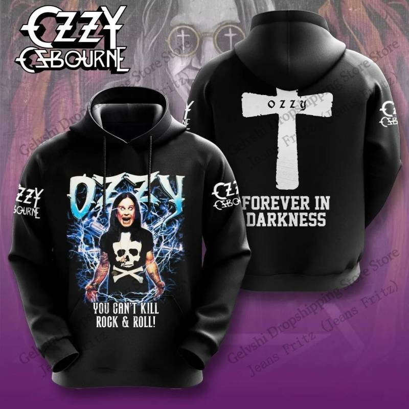 Vintage Rockband Ozzy Osbourne 3D-Druck Hoodie Herren Damen Mode Hoodie Sweatshirt Musik Trainingsanzug Herren Hoodie Winterkleidung 4XL von Joom DACH