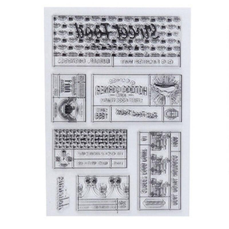 Vintage-Stempel, transparenter Silikonstempel, florales Obst, englisches Wortgebäude-Stempel für DIY, dekoratives Sammelalbum, Tagebuch, Studenten von Joom DACH