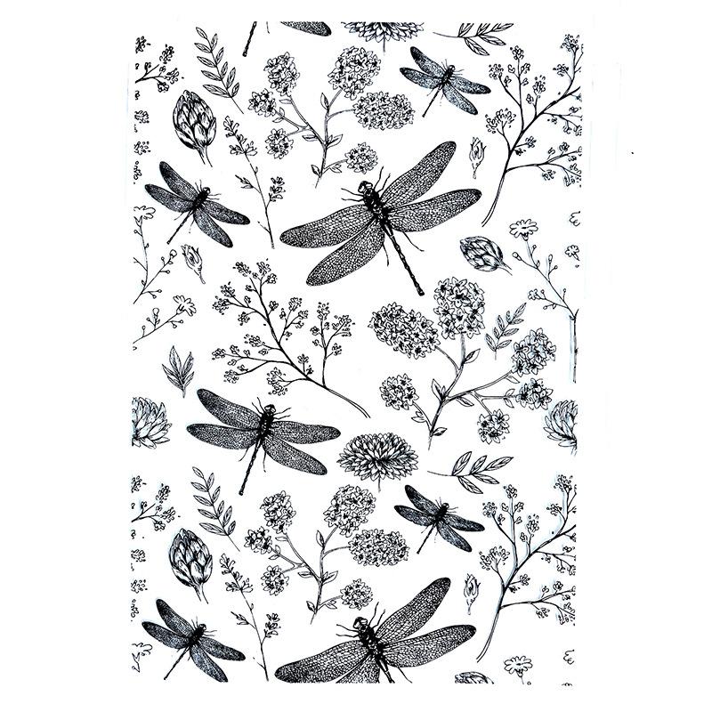 Vintage-Stempel, transparenter Silikonstempel, florales Obst, englisches Wortgebäude-Stempel für DIY, dekoratives Sammelalbum, Tagebuch, Studenten von Joom DACH