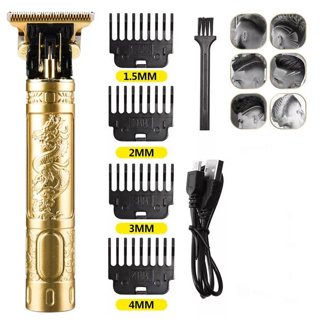 Vintage T9 Elektrische Akku-Haarschneidemaschine Professioneller Haarschneider für Männer Clipper Rasierer Bartfeuerzeug von Joom DACH