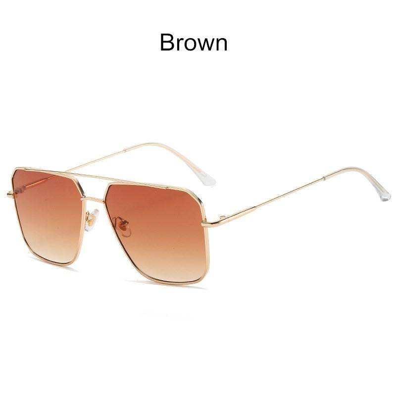 Vintage Übergroße Sonnenbrille Männer Polygon Brillen Klassische Quadratische Metallbrille Mode Neue Damen Sonnenbrille Uv400 Auburn von Joom DACH