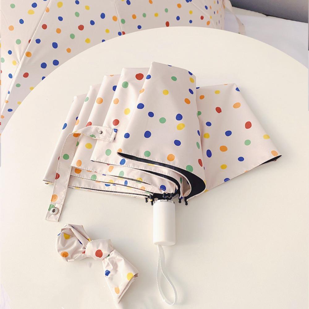Vinyl Automatic Umbrella UV Protection Polka Dot Umbrella Colorful Folding Umbrella  Daily Style 1 von Joom DACH