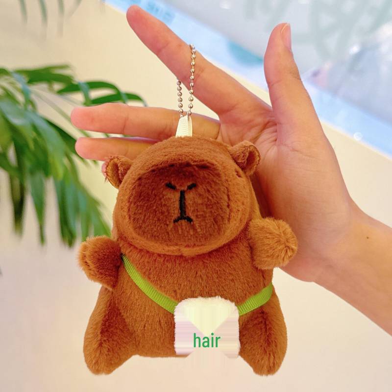 Viraler Capybara Rucksackanhänger: Plüschtier Schlüsselanhänger und Anhänger Height approx. 11 cm Viraler Capybara Rucksackanhänger: Plüschtier Schlüsselanhänger und Anhänger Height approx. 11 cm von Joom DACH