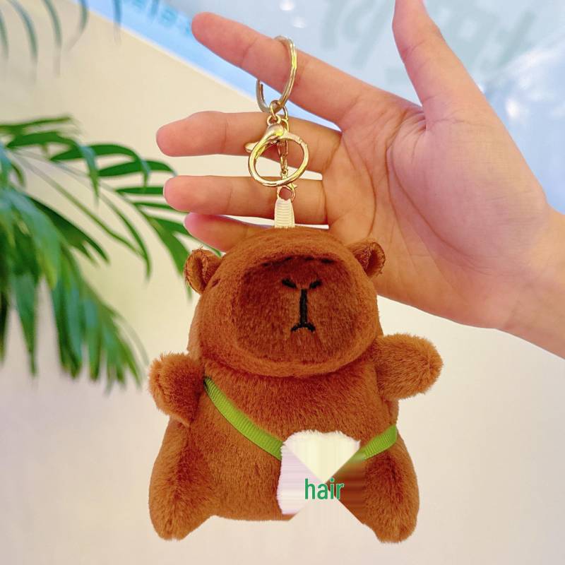 Viraler Capybara Rucksackanhänger: Plüschtier Schlüsselanhänger und Anhänger Height approx. 11 cm Viraler Capybara Rucksackanhänger: Plüschtier Schlüsselanhänger und Anhänger Height approx. 11 cm von Joom DACH