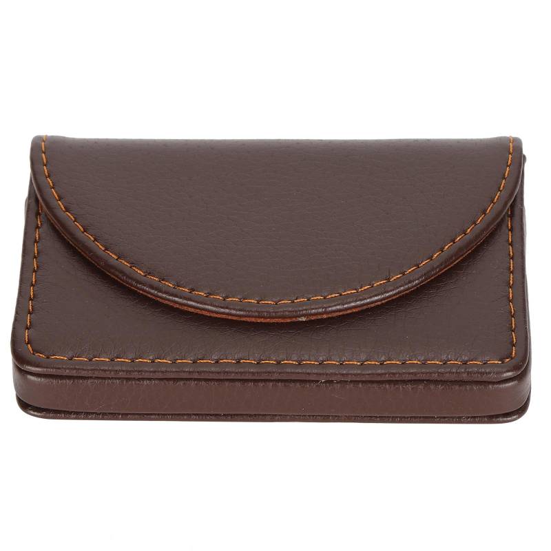 Visitenkartenetui aus PU-Leder, Organizer, Geschenke für Geschäftsreisen kaffeebraun von Joom DACH