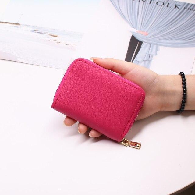 Visitenkartenetui für Damen/Herren, Rot/Schwarz/Grau/Gelb/Blau/Lila, Kreditkartenetui, 26-Bit-Reißverschluss-Kartenetui von Joom DACH