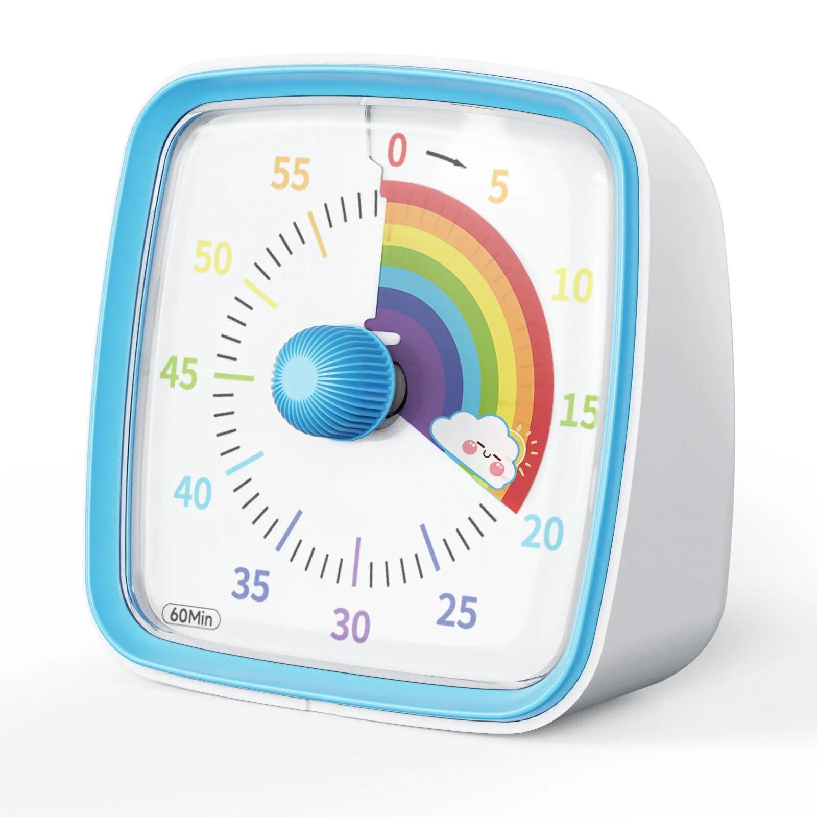 Visueller Timer mit Nachtlicht, 60-Minuten-Countdown-Timer für Kinder und Erwachsene, leiser Klassenzimmer-Timer für die Heimschule blau von Joom DACH