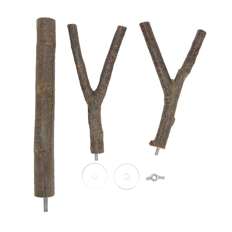 Vogel Ast Sitzstange Sicher Krallen Schleifen Käfig Spielzeug Holz Papageien Sitzständer für Wellensittiche Unzertrennliche von Joom DACH