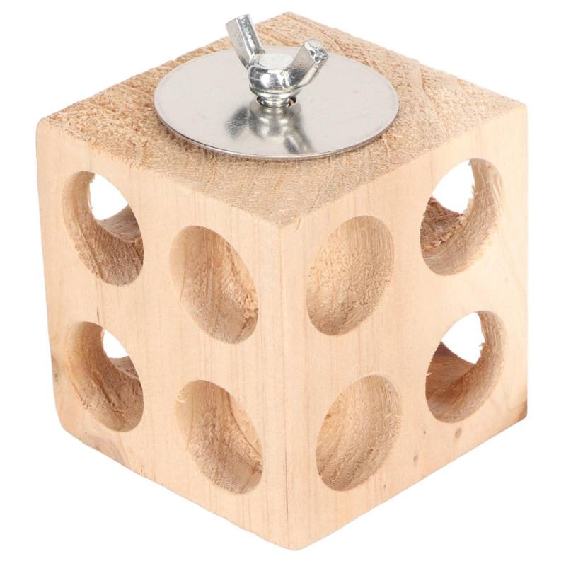 Vogel Block Spielzeug Futtersuche Schreddern Holz Papageien Block Kauspielzeug für Unzertrennliche Nymphensittiche Wellensittiche 6cm/2.36in von Joom DACH