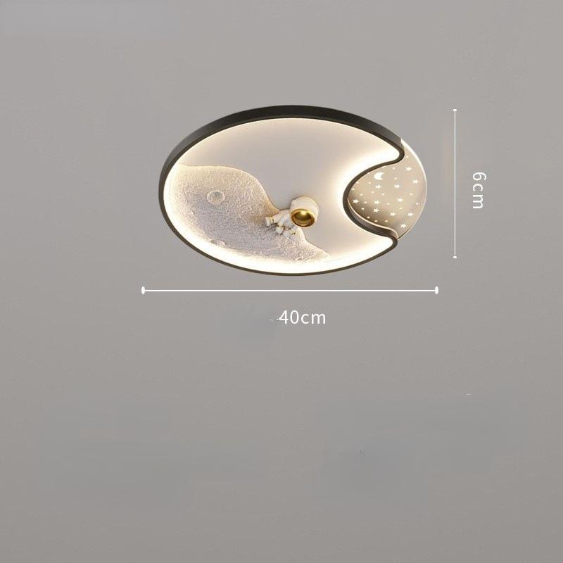 Volle Spektrum Licht Junge Astronaut Schlafzimmer Licht Kreative Cartoon Planet Mädchen Deckenleuchte Kinderzimmer Licht Diameter 40cm schwarz von Joom DACH