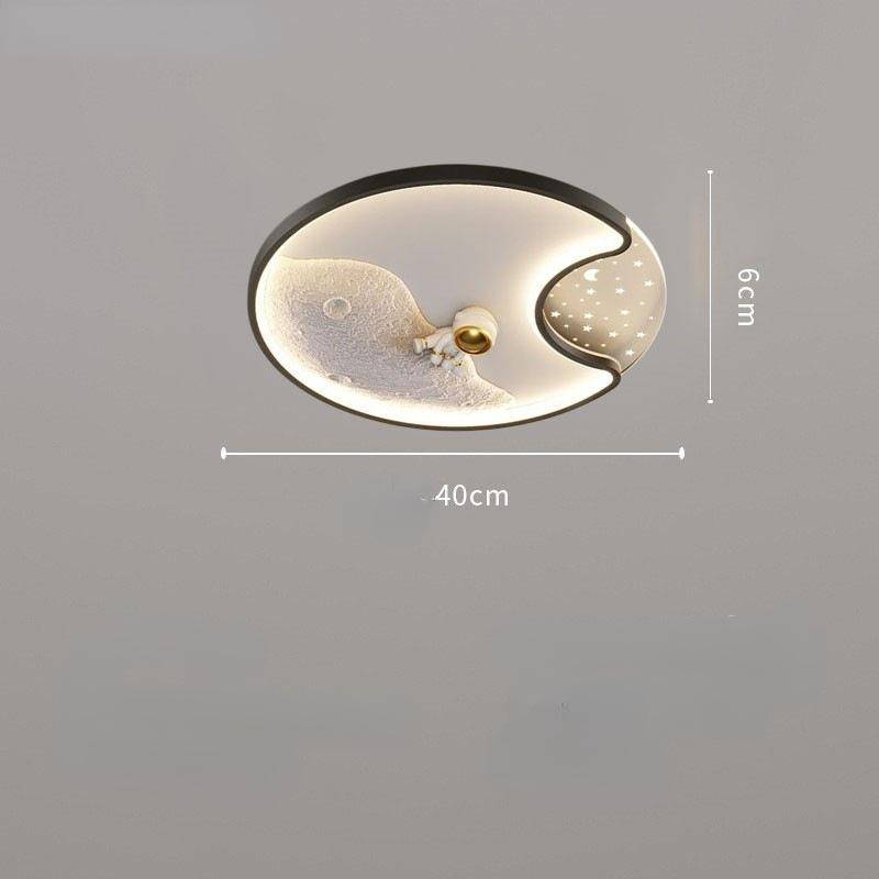 Volle Spektrum Licht Junge Astronaut Schlafzimmer Licht Kreative Cartoon Planet Mädchen Deckenleuchte Kinderzimmer Licht Diameter 40cm schwarz von Joom DACH