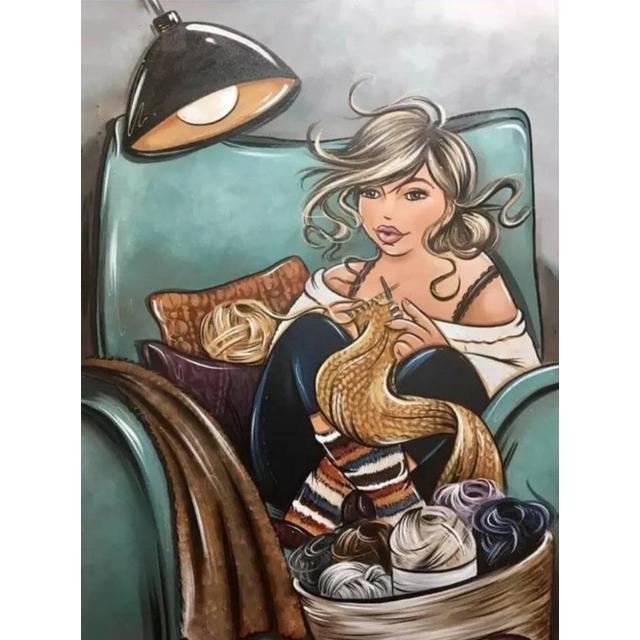 Vollständige runde Diamant-Stickerei, 5D-Diamant-Gemälde zum Selbermachen, Kreuzstich 20X30CM von Joom DACH