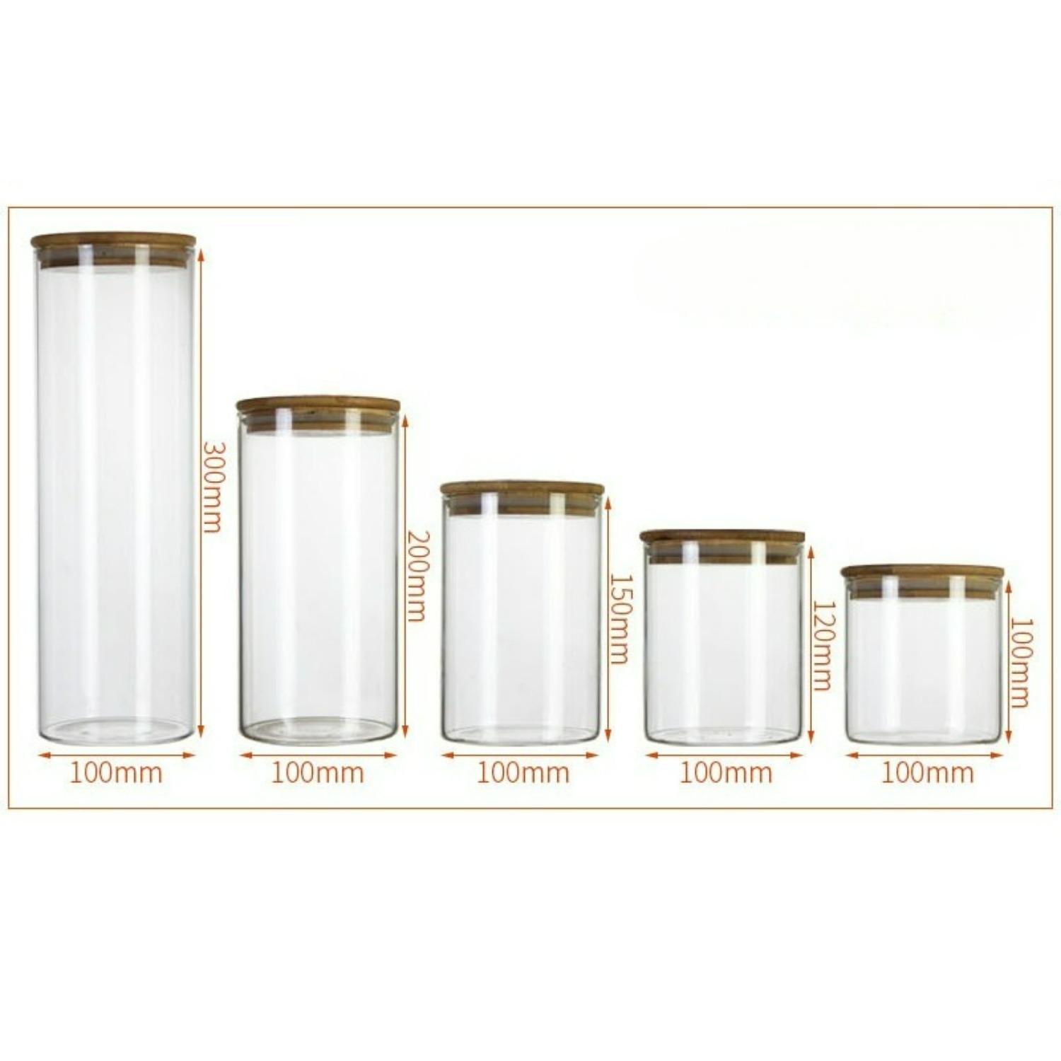 Vorratsgläser Glas Vorratsgläser Glasbehälter Aufbewahrung Nudelaufbewahrungsbox Küche Spaghetti Luftdichter Behälter mit Deckel Nudeln 1pcs-10x20cm von Joom DACH