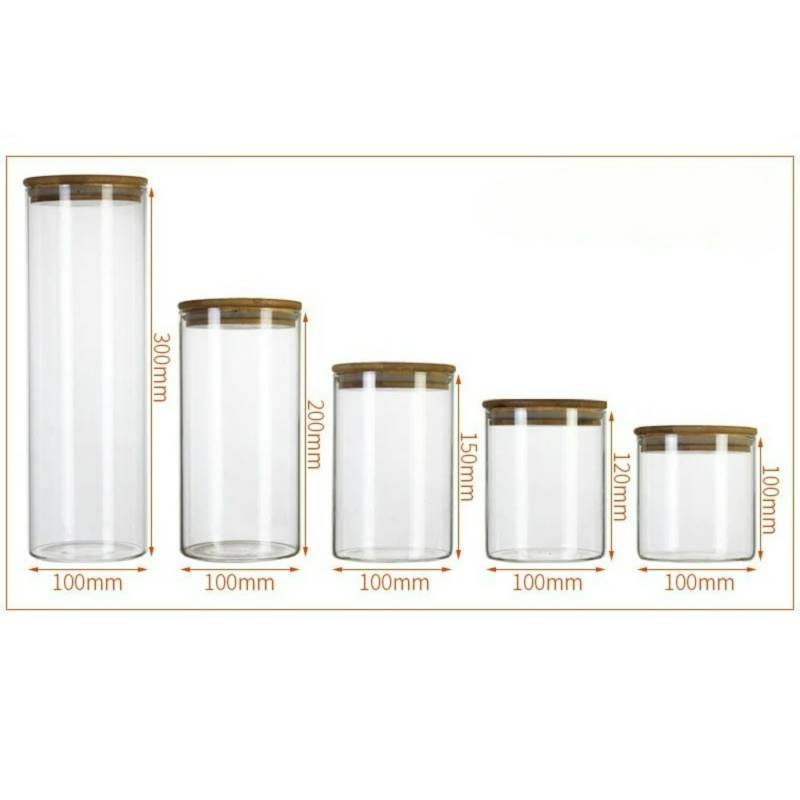 Vorratsgläser Glas Vorratsgläser Glasbehälter Aufbewahrung Nudelaufbewahrungsbox Küche Spaghetti Luftdichter Behälter mit Deckel Nudeln 1pcs-10x20cm von Joom DACH