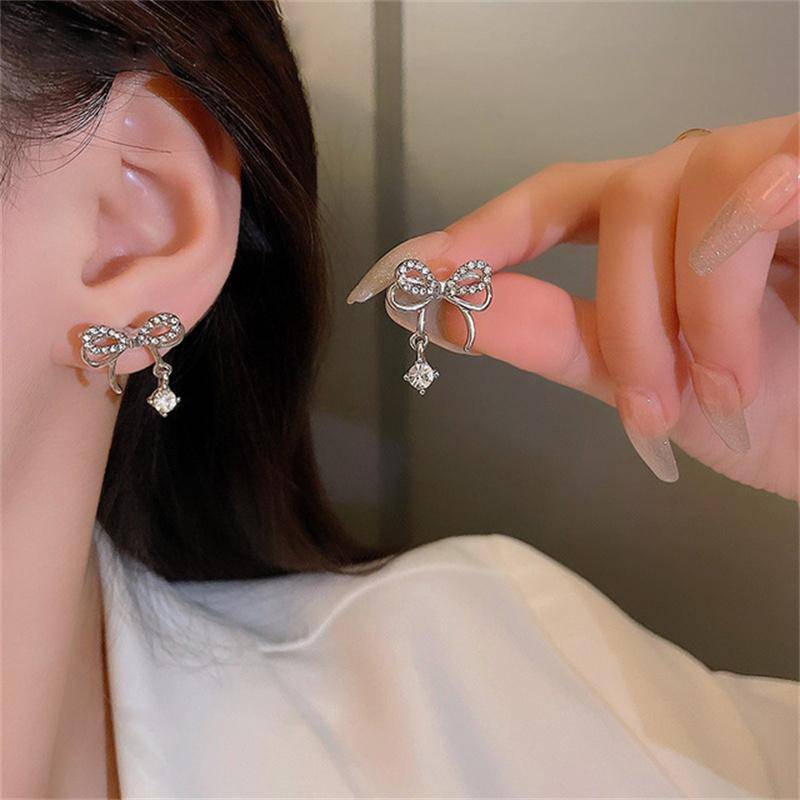 WENN ICH Goth Schwarz Schmetterling Kristall Stern Ohrring Set Für Frauen Mädchen Vintage Ästhetik Herz Stecker Ohrring Trendy Y2K Schmuck Accessoires von Joom DACH