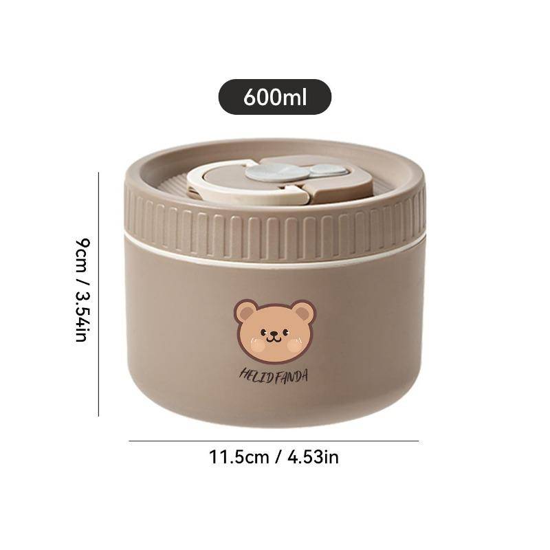 WORTHBUY Cute Bear 304 Edelstahl Thermo-Lunchbox für Kinder und Erwachsene Tragbare Mikrowellen-Bento-Box Auslaufsicherer Lebensmittelbehälter braun von Joom DACH
