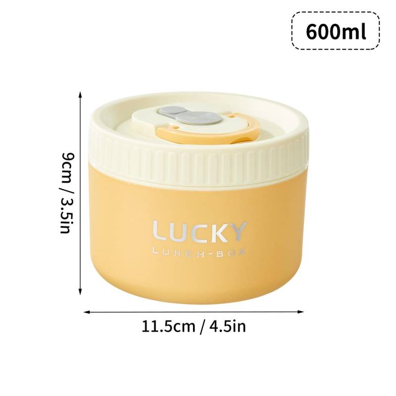 WORTHBUY Tragbare versiegelte Thermo-Lunchbox für Kinder, stapelbar, für die Mikrowelle, 304 Edelstahl, Bento-Box, isolierter Lebensmittelbehälter gelb von Joom DACH