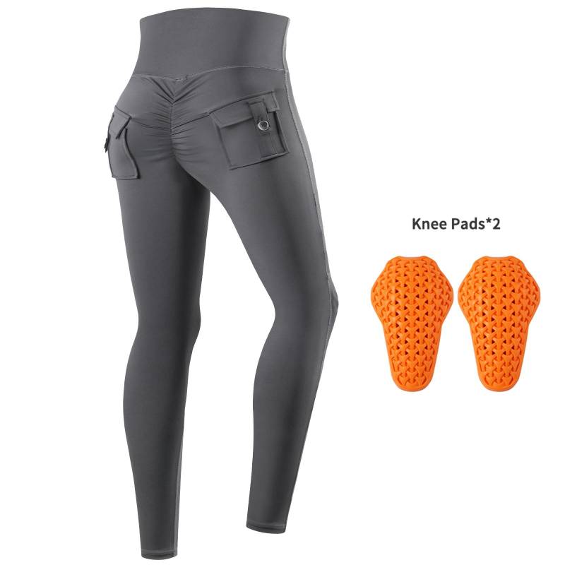 WOSAWE CE-Zertifizierte Atmungsaktive Hochelastische Sturzsichere Damen-Motorradhose für Reitsport M grau von Joom DACH