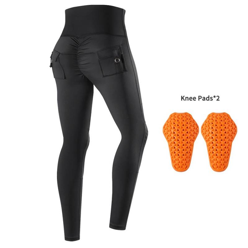 WOSAWE CE-Zertifizierte Atmungsaktive Hochelastische Sturzsichere Damen-Motorradhose für Reitsport M schwarz von Joom DACH