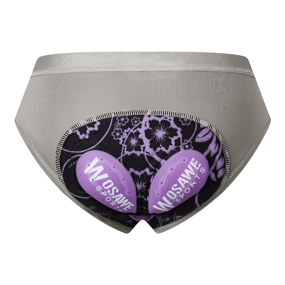 WOSAWE Damen Radsport-Unterwäsche, gepolsterte Unterwäsche, Reithose, Fahrrad-Unterhose, Damen-Radhose L grau von Joom DACH