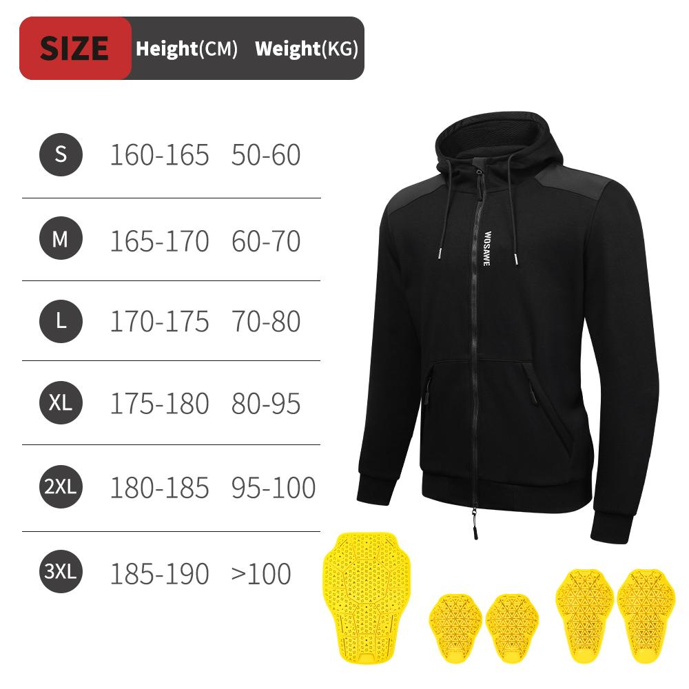WOSAWE Men Motorcycle Armored Hoodie Multiple Pocket Motorcycle Softshell Jacket with Shoulder Elbow Pads Back Protector S WOSAWE Men Motorcycle Armored Hoodie Multiple Pocket Motorcycle Softshell Jacket with Shoulder Elbow Pads Back Protector S von Joom DACH
