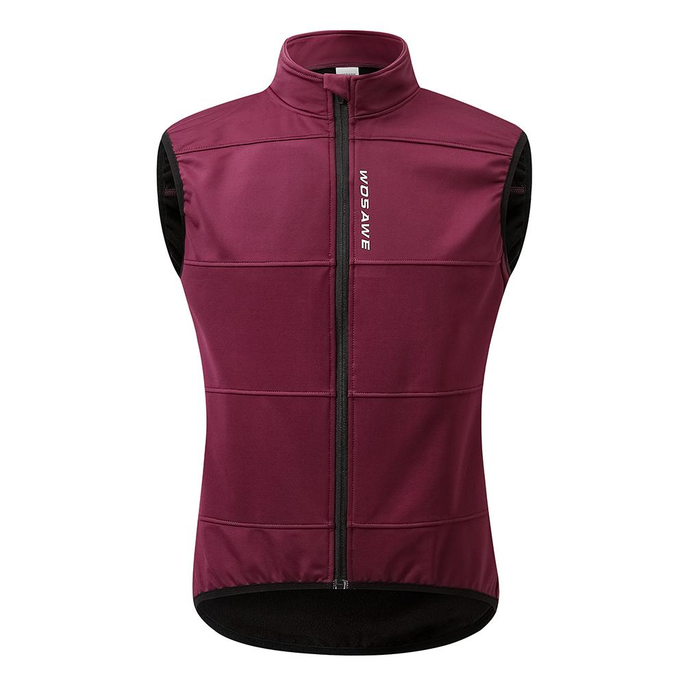 WOSAWE Winter warme Radweste Jacke Thermo-Fleece winddichte Weste 2XL rot von Joom DACH