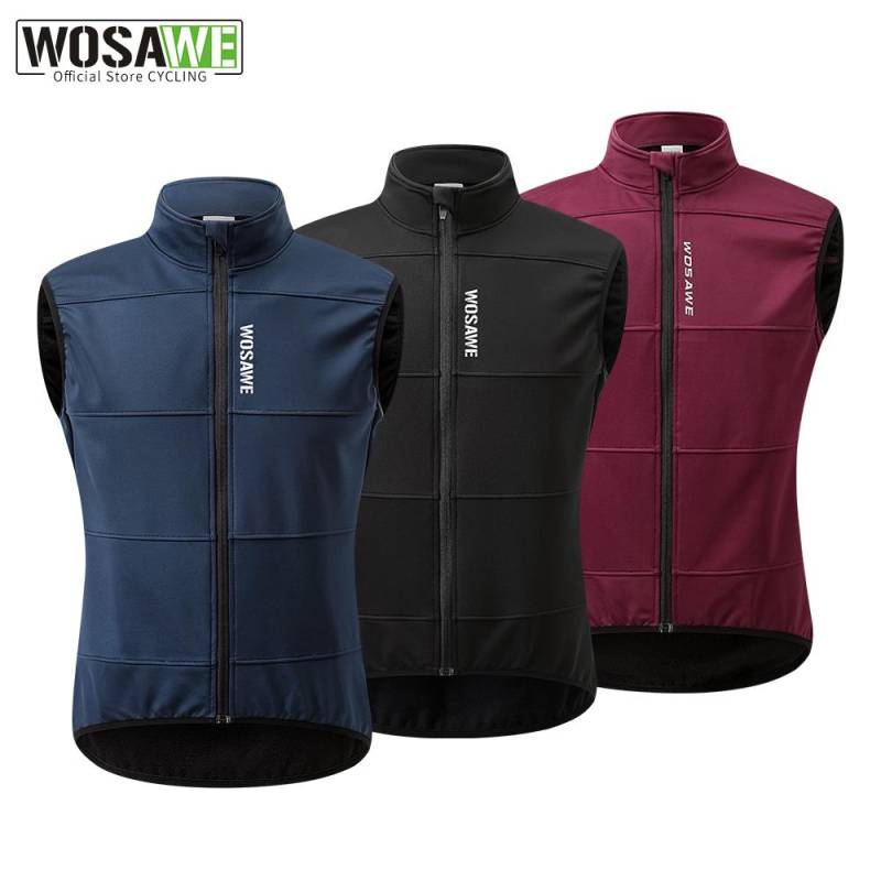 WOSAWE Winter warme Radweste Jacke Thermo-Fleece winddichte Weste XL blau von Joom DACH