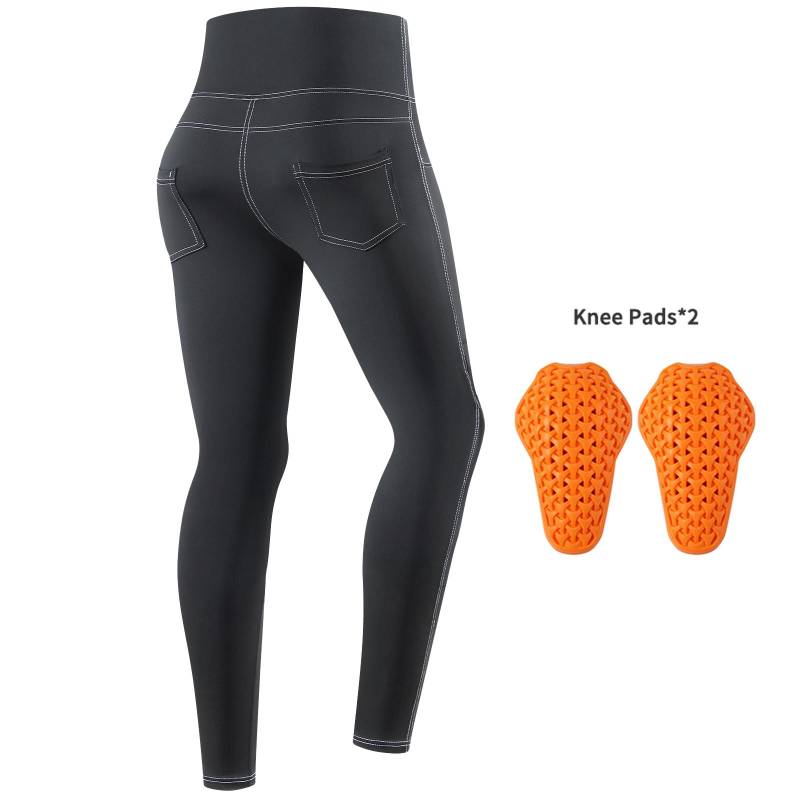 WOSAWE Damen Motorrad-Schutzhose Slim Fit Motorrad-Schutzhose Sturzsicher Stretch Motocross-Hose M schwarz von Joom DACH