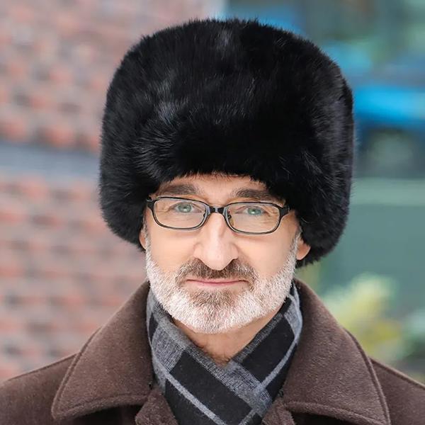 WTEMPO Herren Herbst Winter Winddicht Kältefest Warme Mützen Outdoor Kunstfell Einfarbig Weich Plüsch Fahrradmützen 58-60cm schwarz von Joom DACH