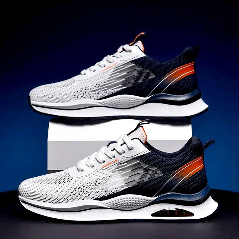 WTEMPO Herren Sommer Sneakers Atmungsaktive Outdoor Mesh Sportschuhe Lässige Laufschuhe Dicke Sohle Rutschfeste Klobige Sneaker 44 grau von Joom DACH