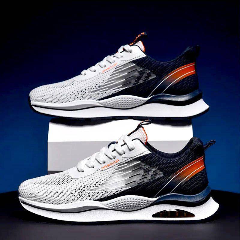 WTEMPO Herren Sommer Sneakers Atmungsaktive Outdoor Mesh Sportschuhe Lässige Laufschuhe Dicke Sohle Rutschfeste Klobige Sneaker 44 grau von Joom DACH