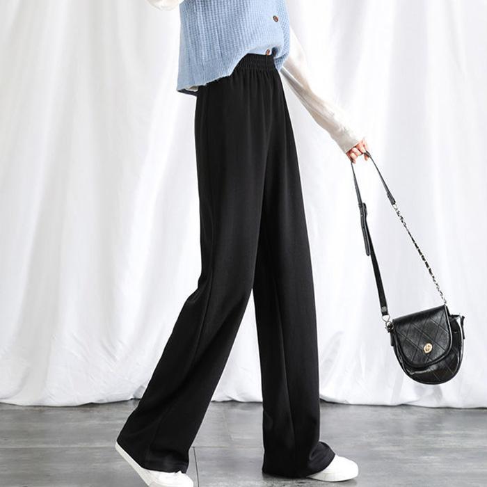 WTEMPO High Waist Cropped Hose Jeans Damen Loose Casual Tolle Elastizität Washed Denim Gerade Hose Super lang XXL schwarz von Joom DACH