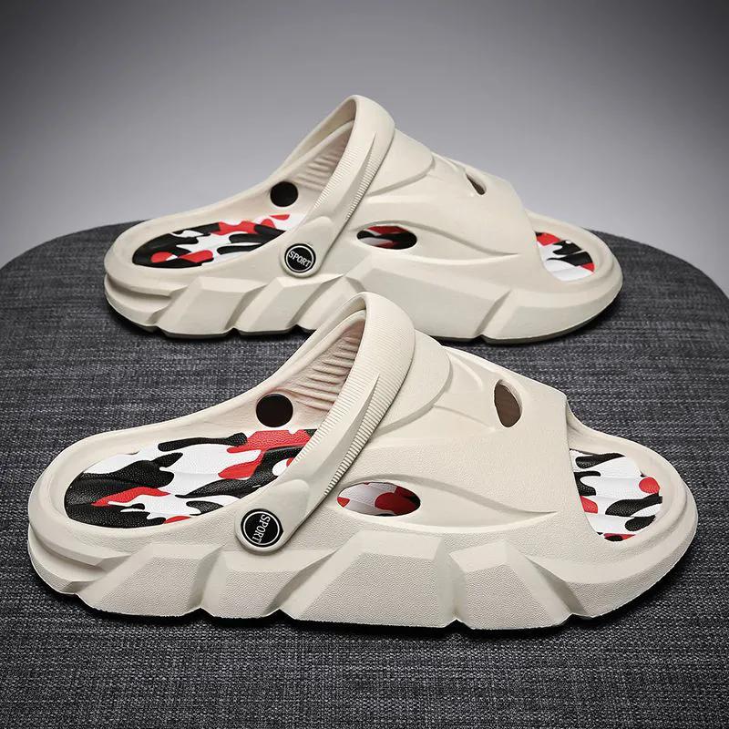 WTEMPO Sandalen mit flachem Absatz für Herren, dicke Sohle, für den Außenbereich, für Zuhause, mit doppeltem Verwendungszweck, weiche Sohle, bequem, aushöhlen, atmungsaktiv, Strandschuhe mit Löchern, Dropshipping Großhandel 38 beige von Joom DACH